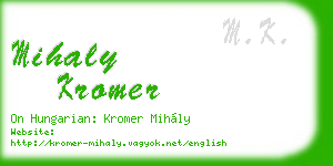 mihaly kromer business card