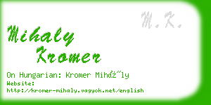 mihaly kromer business card